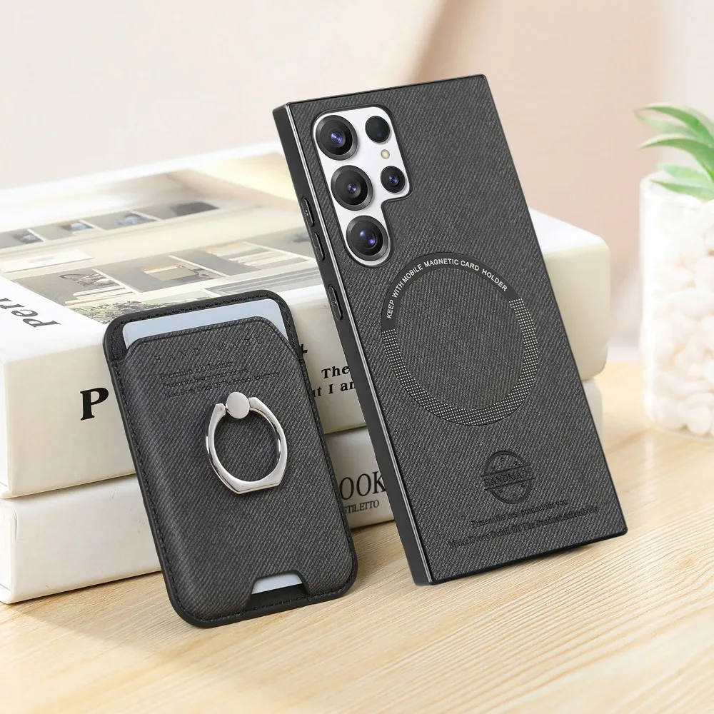 (preto, Galaxy A06 4g) Capa De Luxo Em Couro Para Celular Com Compartimento Para Cartão Sim E Função Carteira Magnética.