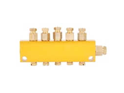Bloco De Manifold De Válvula Distribuidor De Óleo Ajustável De Latão 6mm Entrada 4mm Saída 1 Entrada 5 Saídas