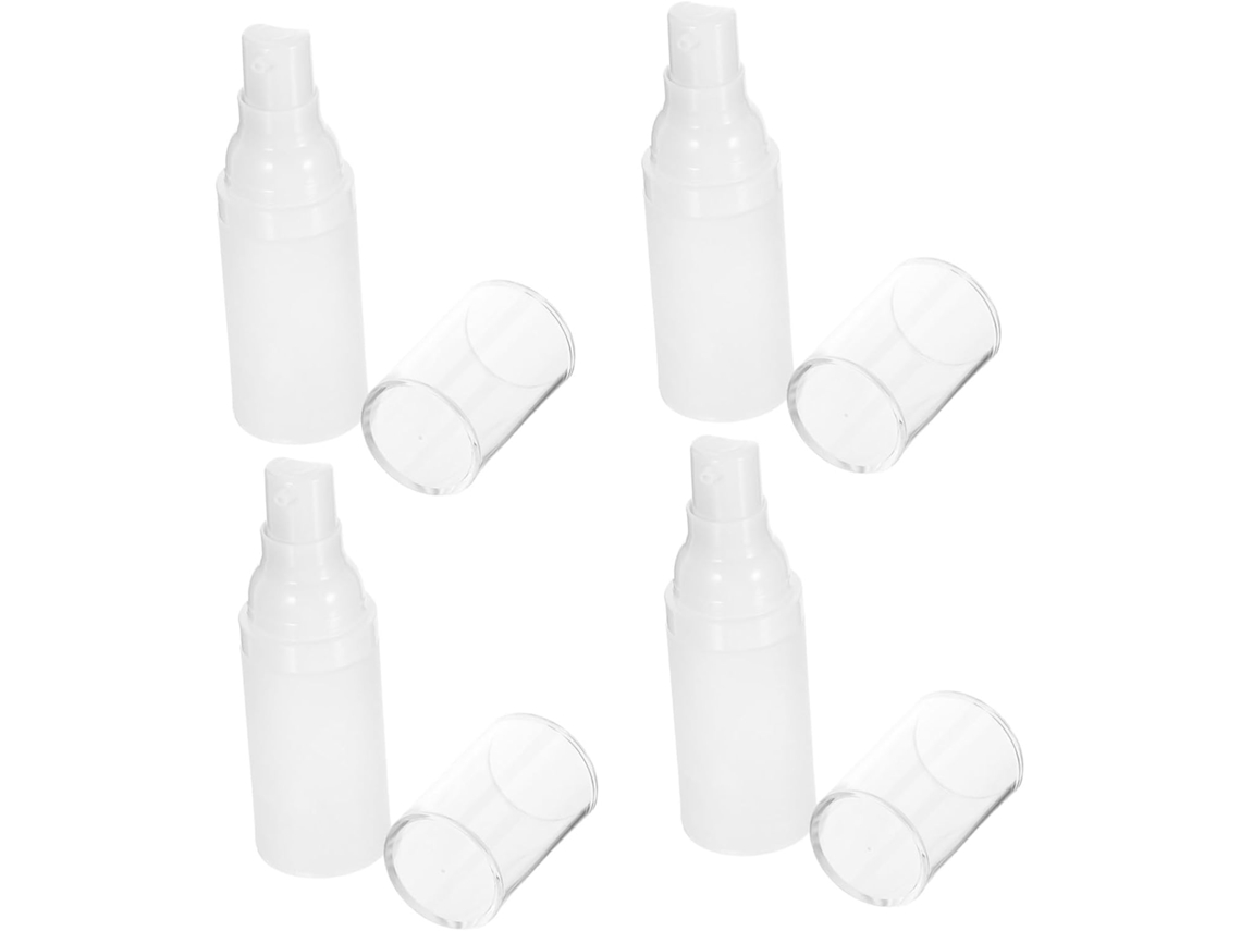 Conjunto De 4 Frascos De Viagem Foscos Com Bomba Airless E Dispensador De Cosméticos Para Loção E...