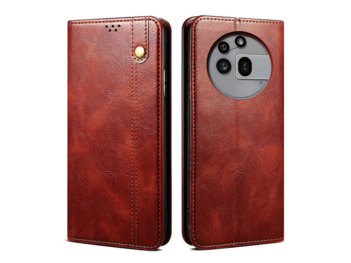Capa Para Celular Em Couro Texturizado Com Cera De Óleo Crazy Horse Para Iphone 3a Pro