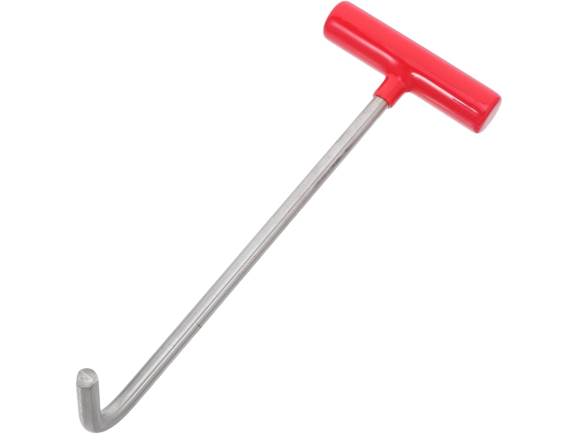 Gancho Em Aço Inoxidável Para Levantar Tampas De Fossas Sépticas E Bueiros, Com Cabo Ergonômico Em Pvc Para Uso Externo