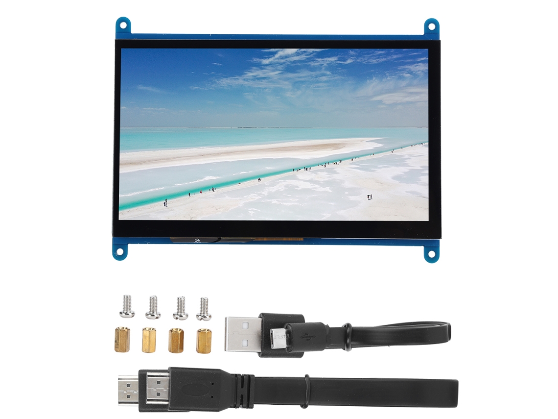 Tela Lcd Hd De 7 Polegadas Raspberry Pi 1024x600 (interface Hdmi, Função Touch)
