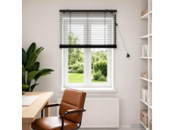 Vidaxl Cortina Veneziana Preto 80 X 160 Cm 35 Mm
