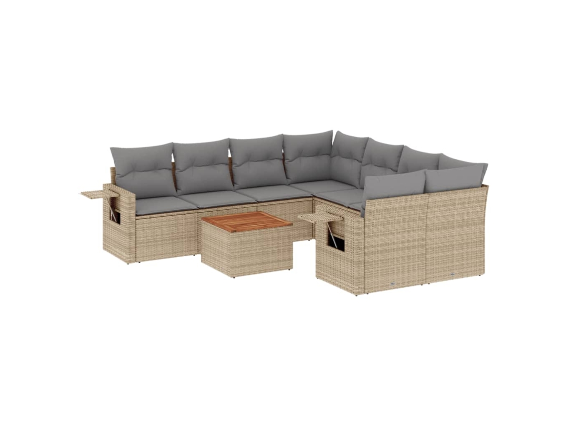 Garden Sofa Set, Garden Sofa Sets Vidaxl Bege Rattan / Vime (n/a)
