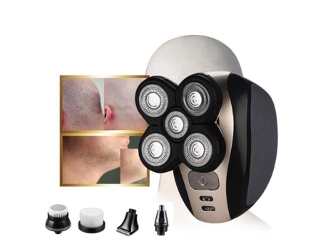 BARBEADOR ELÉTRICO 5 em 1 Barbeador elétrico para homens flutuante de cinco cabeças de lâmina recarregável Máquina de barbear elétrica Lâminas CYDMBC