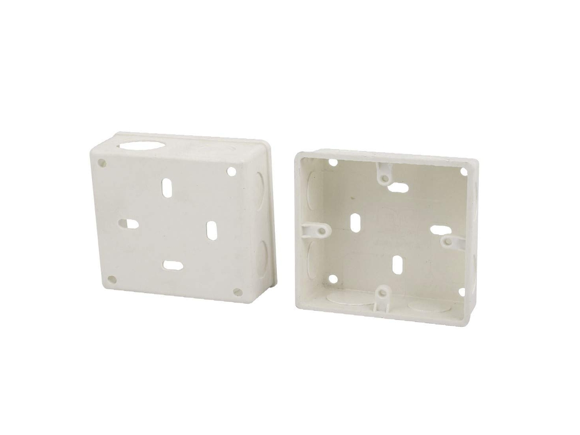 Novo Lon0167 84mmx84mmx40mm Formato Quadrado Montagem Na Parede Eficácia Confiável Placa Frontal Caixa Traseira 2 Peças
