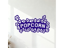 Cinema Pipoca Fast Food Cinema Room Adesivos Murais Em Vinil 54x104,9cm Adesivos Para Vitres Azul Fosco