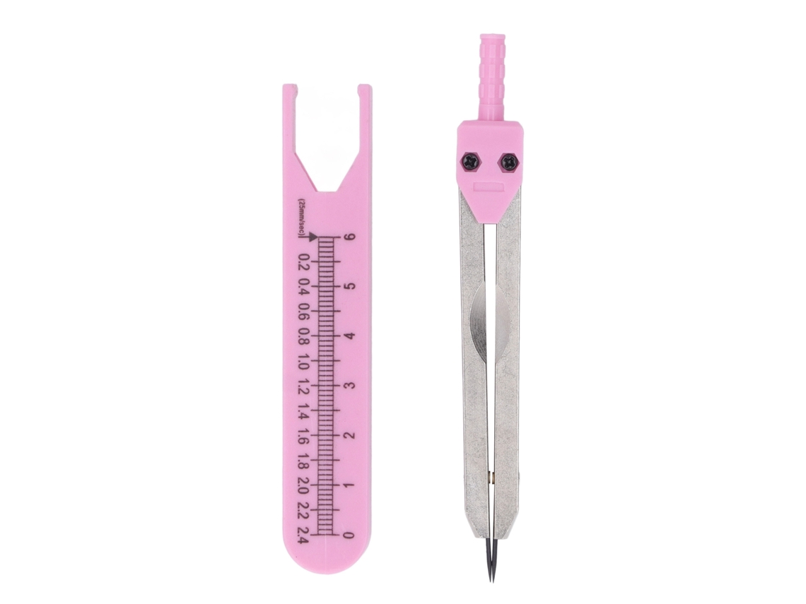 Compasses Ekg de Aço Inoxidável Ruler Medição 0 2.4 Polegadas Ferramenta Enfermagem Rosa
