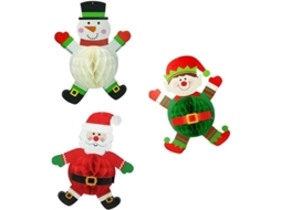 Decorações de Natal em Favo de Mel, Enfeites para Árvore Nova Line