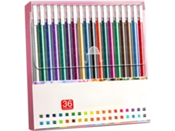 Conjunto De 36 Canetas Gel Com Glitter, Marcadores Brilho Metálico