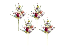 Laxiscreed Conjunto De 4 Ramos De Ovos De Páscoa Para Decoração Festiva E Elegante