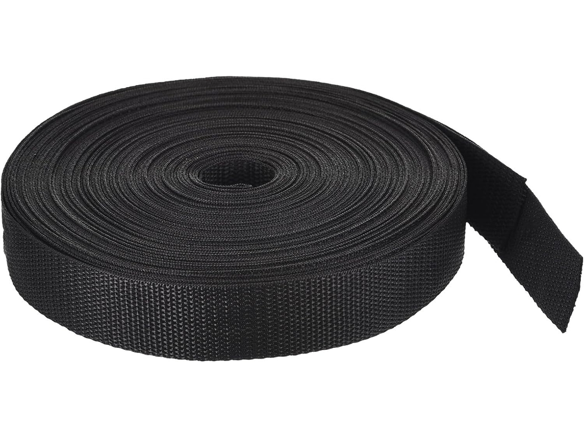 Alça De Mochila Top Vigor Leve, 2, 5cm X 22, 6m, Em Polipropileno, Preta, Bagagem E Carga Ao Ar Livre