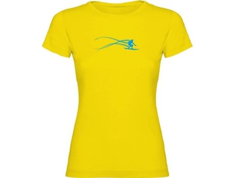 T-shirt para Mulher KRUSKIS Surf Estella Amarelo para Outdoor (S)