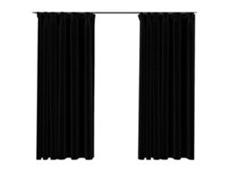 Curtain, Curtains Vidaxl Preto Tecido (140 X 175 Cm)