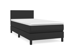 Box Spring Bed, Box Spring Beds Vidaxl Preto Couro Artificial (100 X 200 Cm)