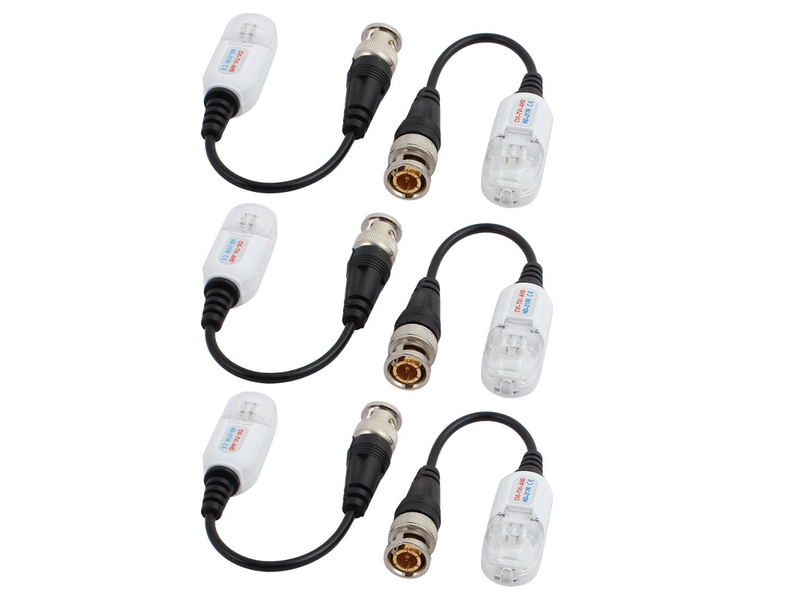 Conjunto de 6 Transceptores Balun Passivos Vídeo Hd Cvi Tvi Ahd CHABERLU