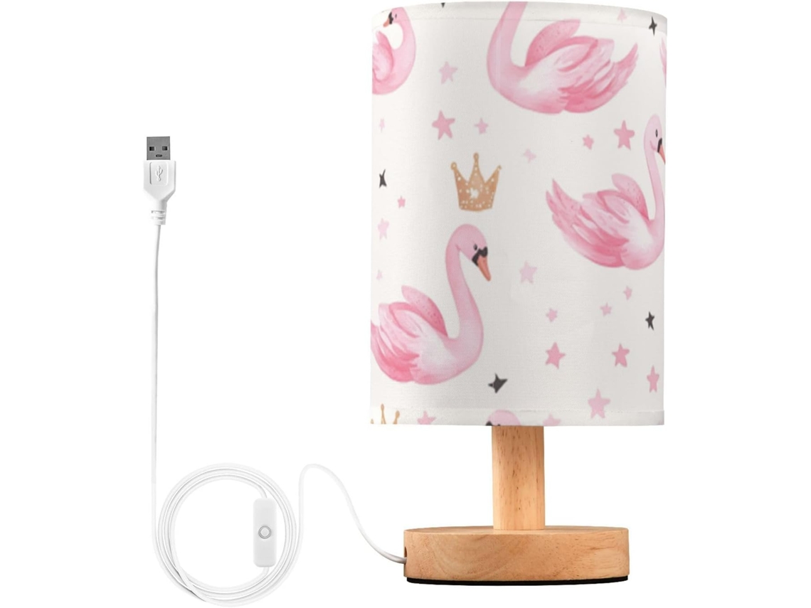 Luminária de cabeceira Kcldeci Swan Star para quarto, estilo fazenda, mesa de cabeceira, iluminação de mesa para sala de estar.