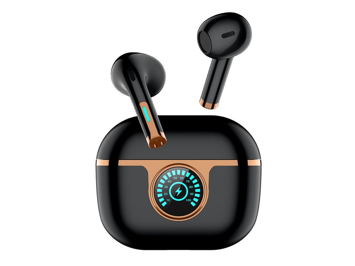 Fones De Ouvido Sem Fio Bluetooth, Fones De Ouvido 5.3, Fones De Ouvido Com Cancelamento De Ruído Enc, Preto