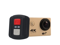 Halinuia Câmera Esportiva 4k Wifi Tela Lcd 2,0 Polegadas Lente Grande Angular À Prova Dágua Com Controle Remoto