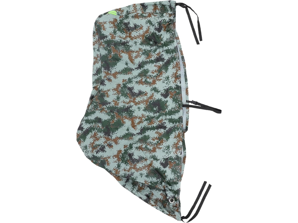 Capa protetora camuflada e impermeável para motociclismo, ideal para uso externo.