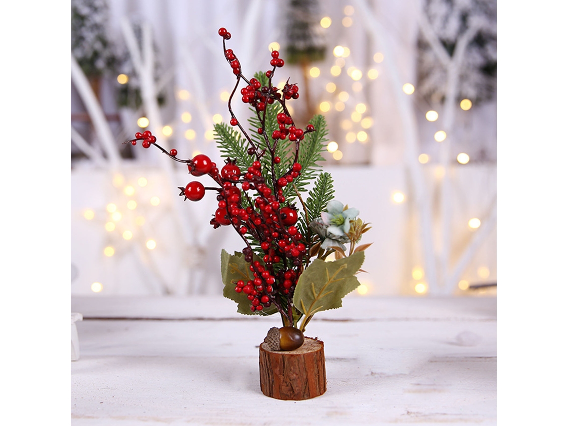 Árvore De Natal Simulada (estilo Romã, Miniatura De Mesa) Eoocoo