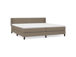 Box Spring Bed, Box Spring Beds Vidaxl Cinzento-acastanhado Tecido (200 X 200 Cm)