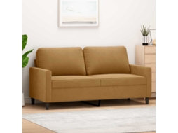 Vidaxl Sofá De 2 Lugares Veludo 140 Cm Castanho