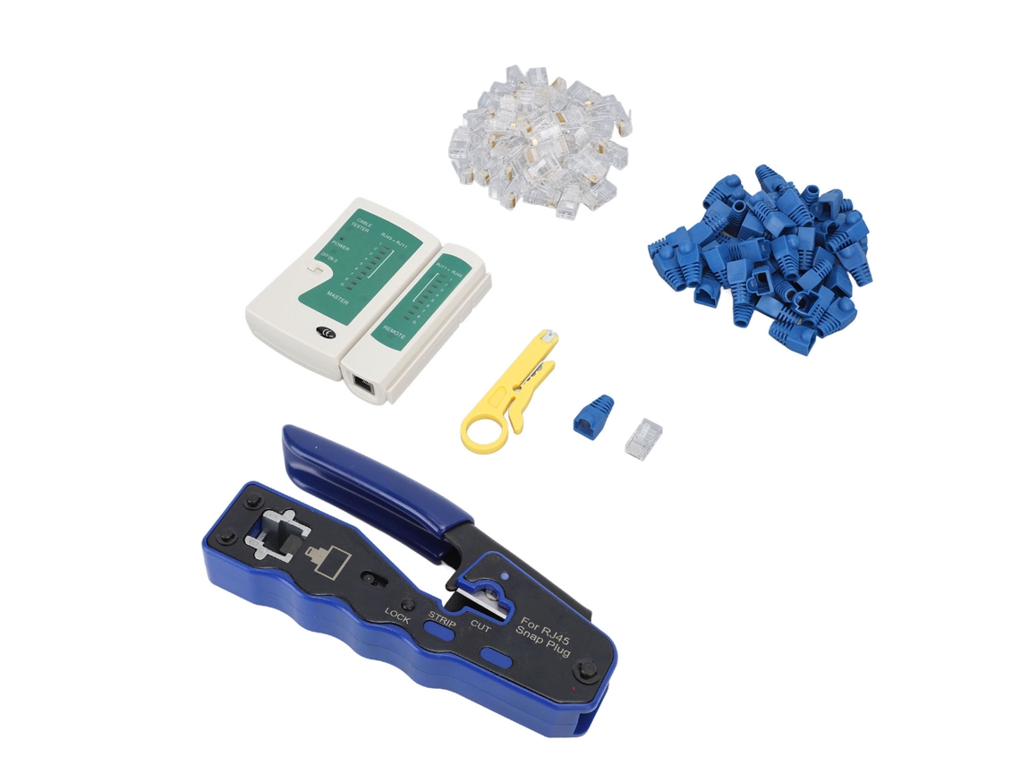 Laxiscreed Testador De Cabos Ethernet Rj45 Com Corte E Embainhamento Para Reparação