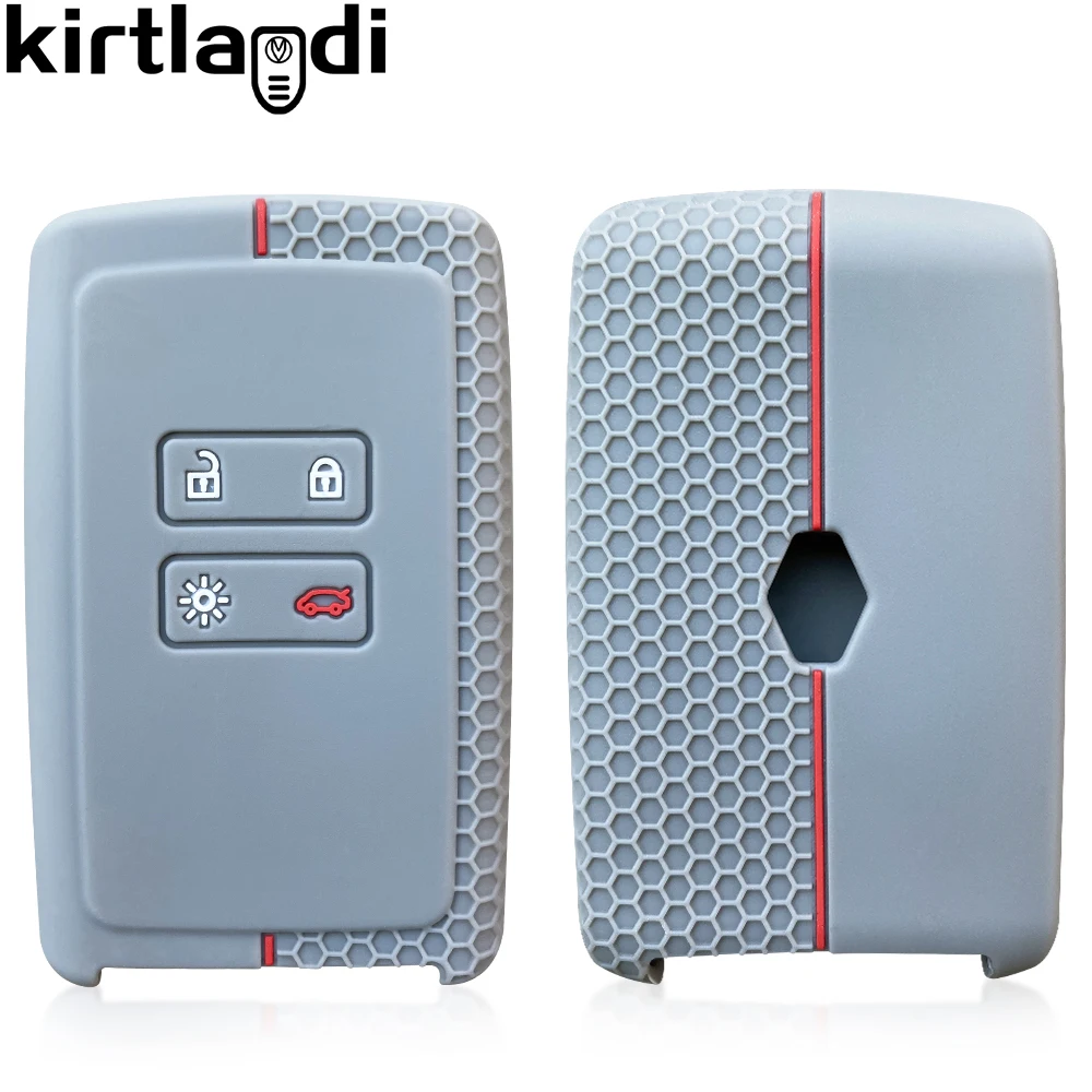 Capa de Silicone para Controle, Chave e Carro, para Renault Megane, Captur, Zoe, Espace 5, Clio, Arcan, Arkana, Kadjar e Dacia Logan AQUAFORGE