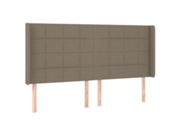 Headboard, Headboards Vidaxl Cinzento-acastanhado Tecido (183 X 16 X 118/128 Cm)