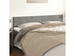 Vidaxl Cabeceiras Cinzento claro 180x5x78/88 Cm Veludo