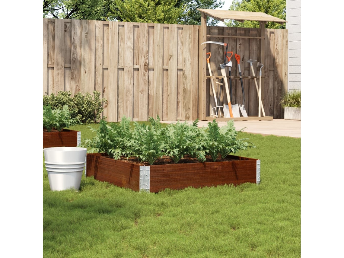 Vidaxl Vaso/floreira Para Jardim 100x100 Cm Pinho Maciço Castanho