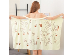 Toalha Feminina Superfina Vestível Amarela Claro 80x135cm