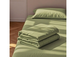 Conjunto De Lençóis Com 2 Fronhas, Macio E Agradável À Pele Para Todas As Estações (verde/2.3x2.3m) Digitallab