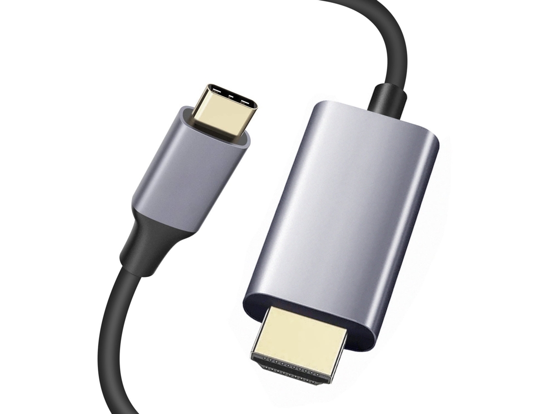Cabo Adaptador Usb c para Hdmi de 1,8 M com Resolução 4k 60hz Conversor AQUAFORGE