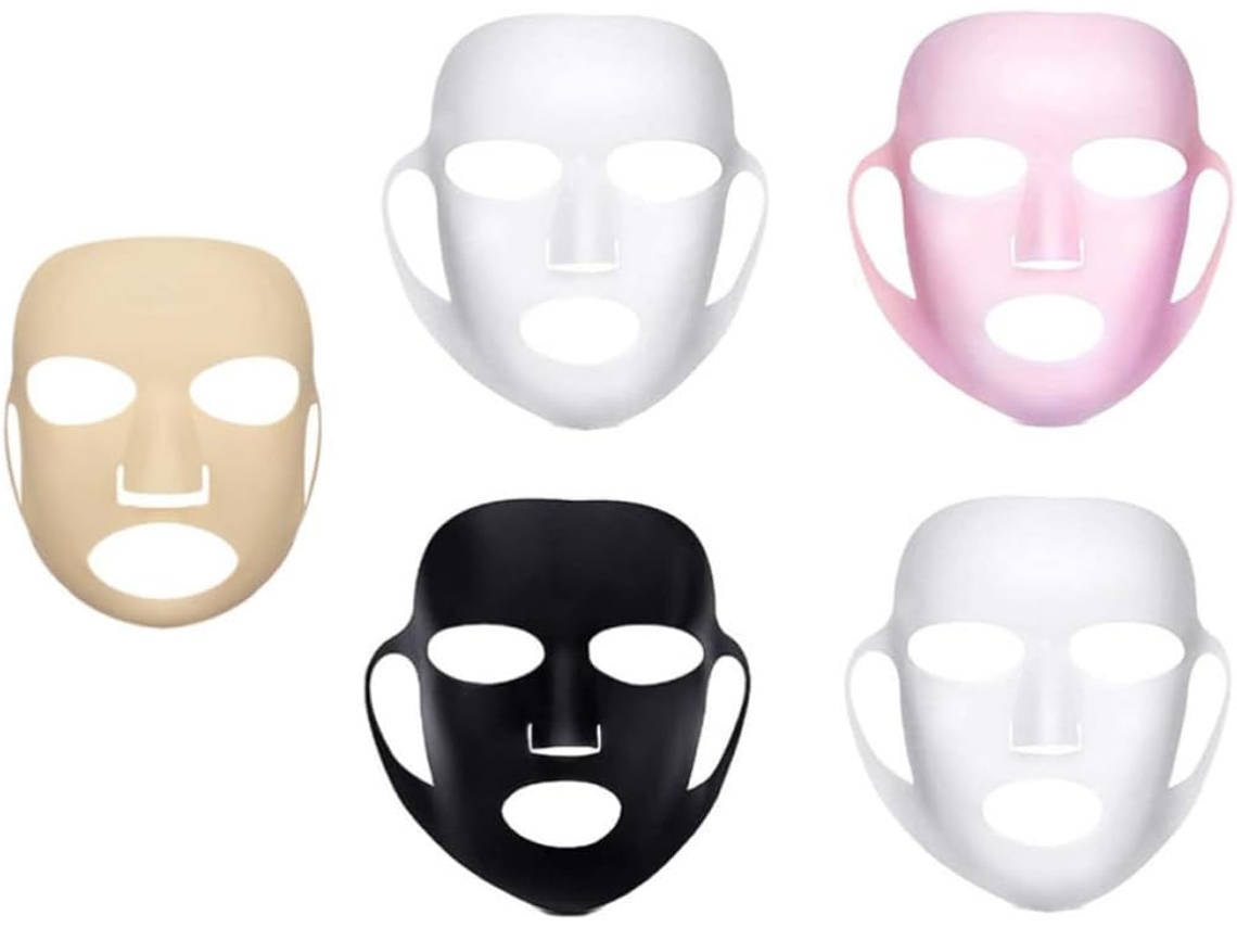 Conjunto De 5 Máscaras Faciais De Silicone, Reutilizáveis