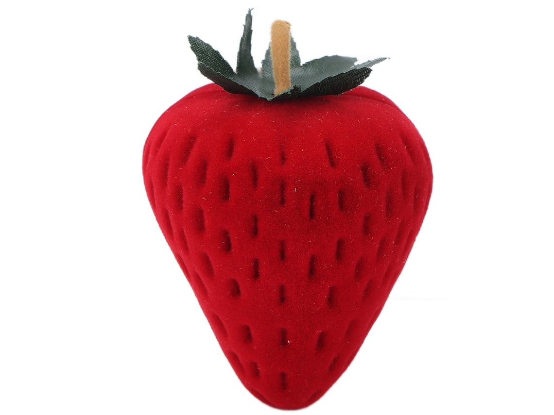 Alfineteiro Em Formato De Morango Com Design Criativo Para Acessórios De Ferramentas De Costura, Micro Caixa De Joias, Estojo Delicado De Pele Sintéti