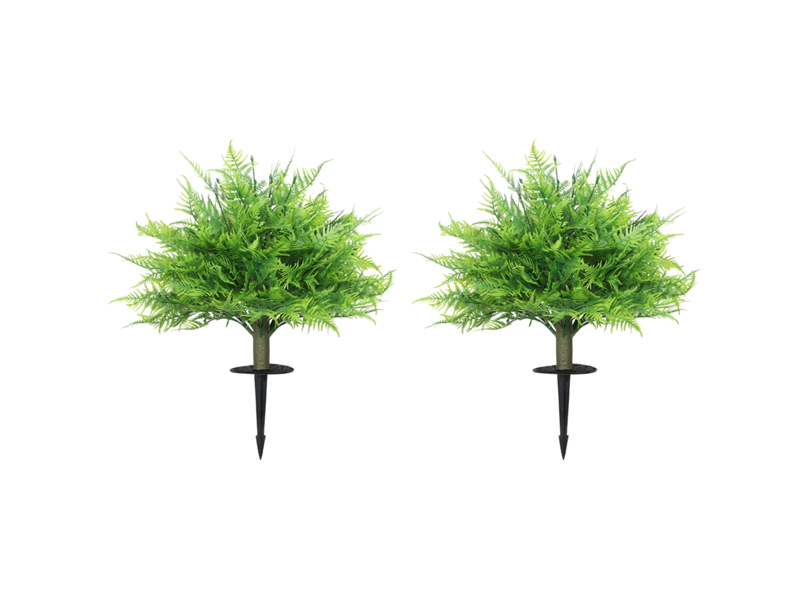 Arbustos Artificiais De Samambaia De Boston, Resistentes Aos Raios Uv, Com Suporte, Dois Arbustos Por Conjunto, 60 Cm De Altura, Adequados Para Jar...