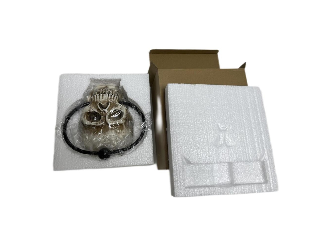 Laxiscreed Knocker De Porta Halloween Com Esqueleto Sinistro E Luzes Piscantes Para Decoração Assombrada