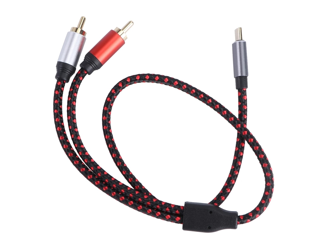 Adaptador De Cabo De Áudio Tipo C Para Laptops E Celulares, Conector Macho Tipo C Gokoco