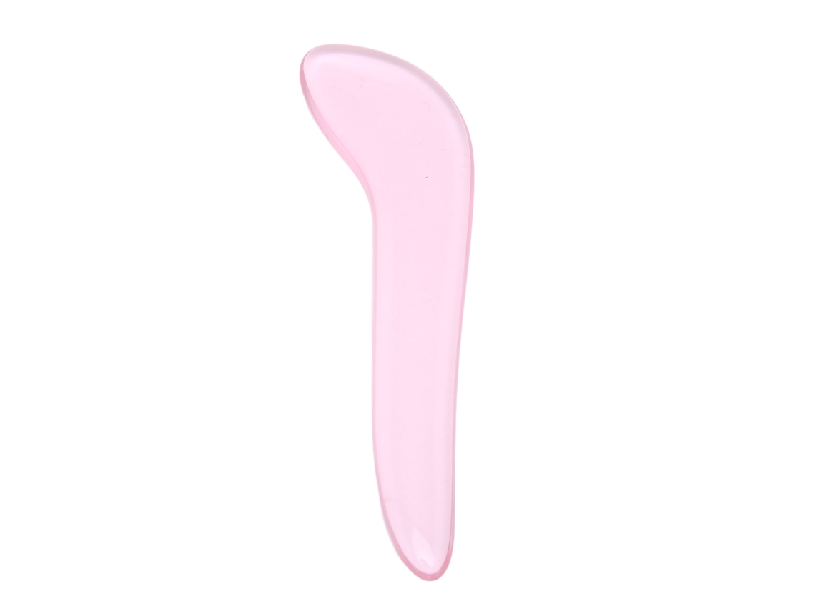 Placa de raspagem Gua Sha de cristal rosa para massagem facial e corporal