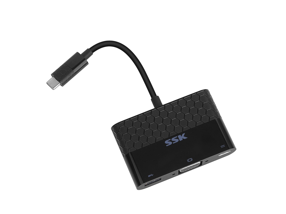 Adaptador (type-c Para Vga, Suporta Usb 3.0)
