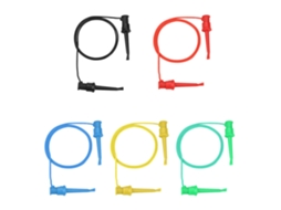 5pcs Ganchos de Teste Silicone com Fio para Multímetro, Teste Smd Ic, Conexão Estável, Precisão Alta, Cores Variadas