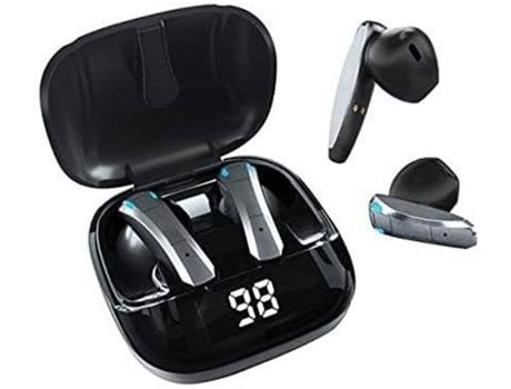 Auriculares Bluetooth True Wireless 5.0 com Capa de Carregamento Viva-Voz com Microfone Tela Digital Led Inte