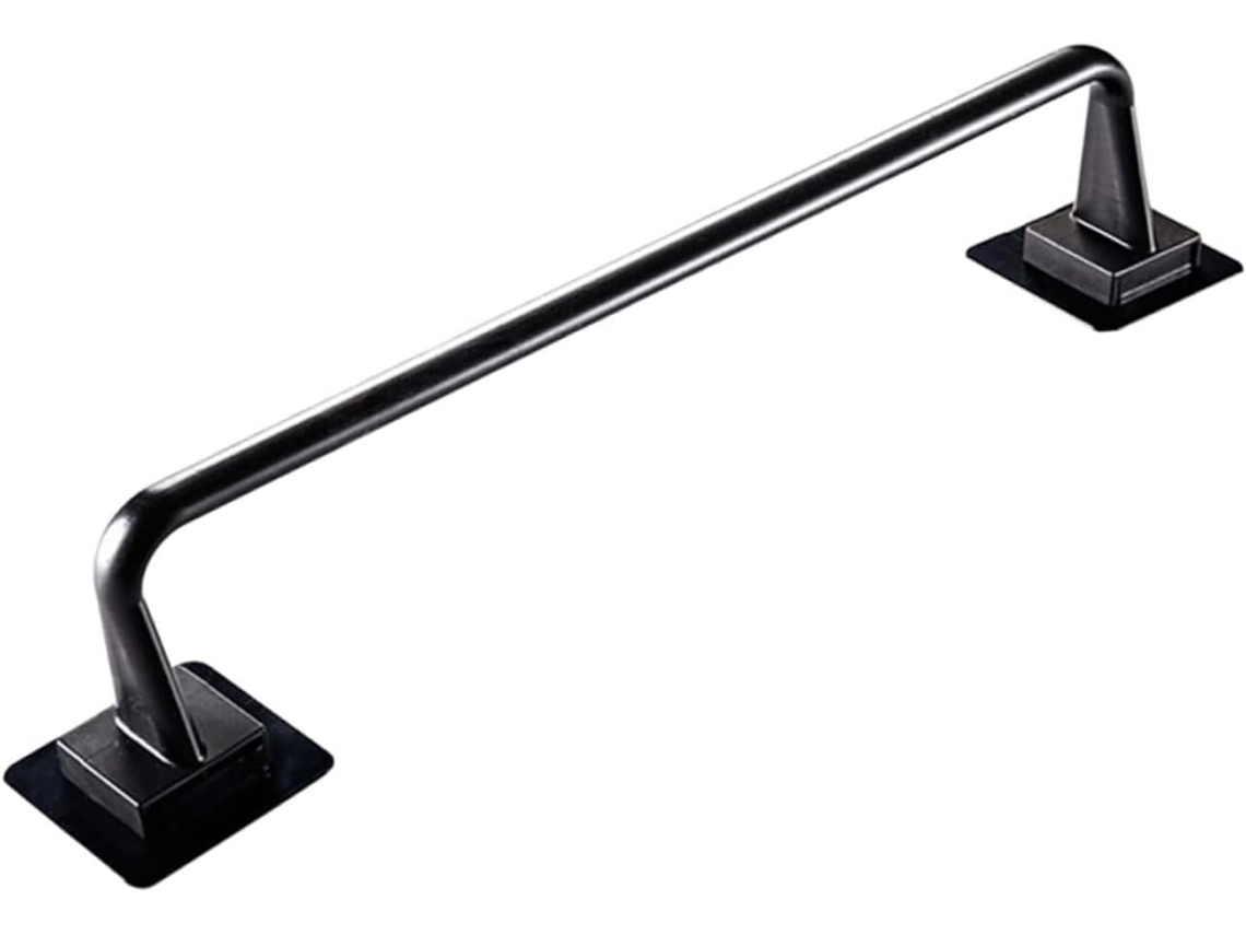 Suporte Para Toalhas Sem Furos, Suporte Único, Resistente, Preto, Com Ganchos Para Banheiro