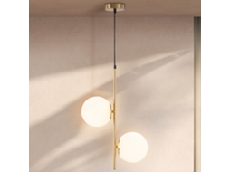 Luminária pendente moderna, lustre de teto duplo, ajustável, dourado S/MARCA
