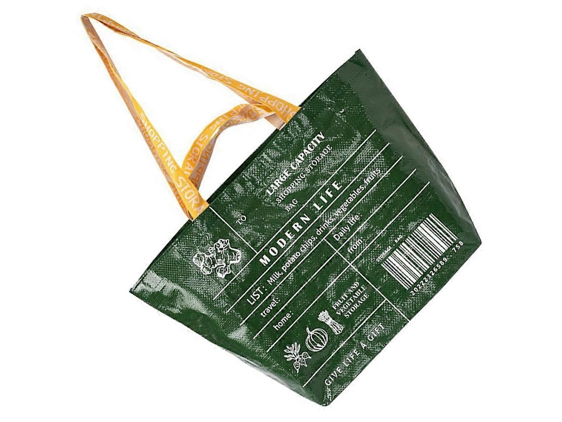 Sacola de Compras Dobrável e Portátil de 52x33cm, Estilo Simples, Grande Capacidade. GOKOCO