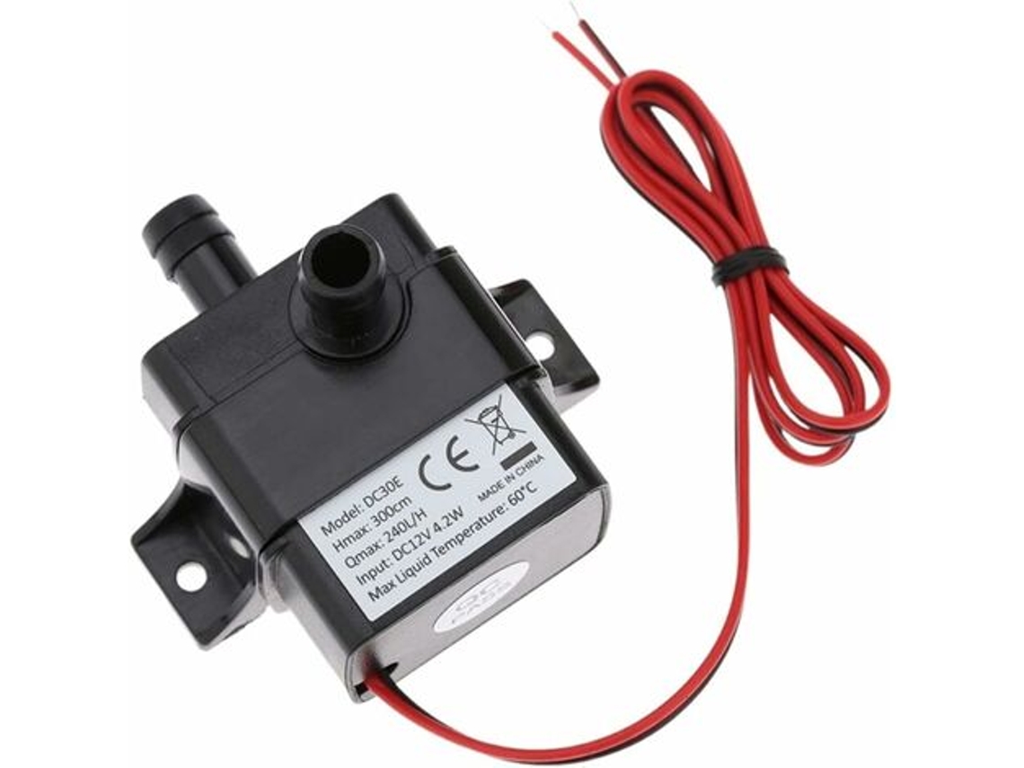Bomba Submersível 12v Dc, Motor Sem Escovas, Vazão 4l/min, Altura de Elevação 3m, À Prova D'água Ip68, para Água, Óleo e Ácidos, 12v Dc BRILVIBERA