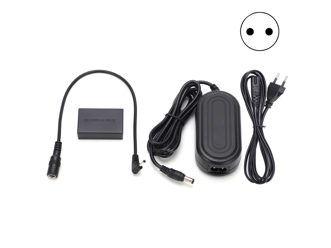 Bateria Falsa Com Adaptador De Alimentação Ac Decodificado Para Câmera Canon M3 M5 M6 Lpe17