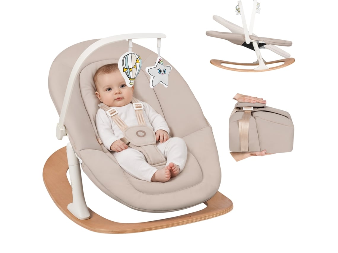 Espreguiçadeira Cadeira De Balanço Infantil Lionelo Celia - Ultraleve Suporta Até 9 Kg Movimento De Balanço Natural